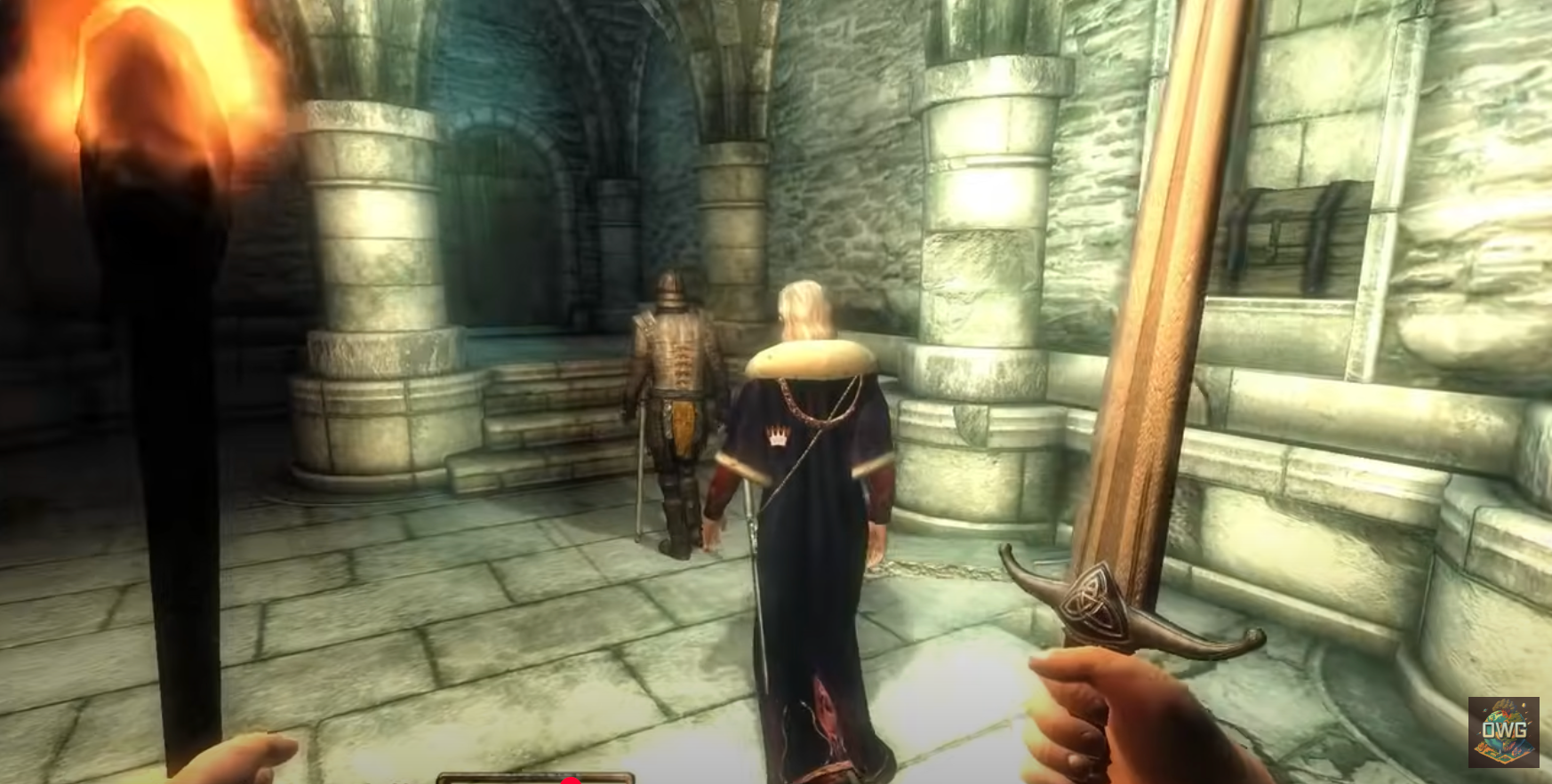 A group of players engaging in combat.